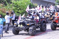 Bhola Shankar Movie Team Rally Photos